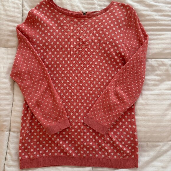 Loft Polka Dot 3/4 Length Sleeve Sweater Size Medium - Picture 1 of 4